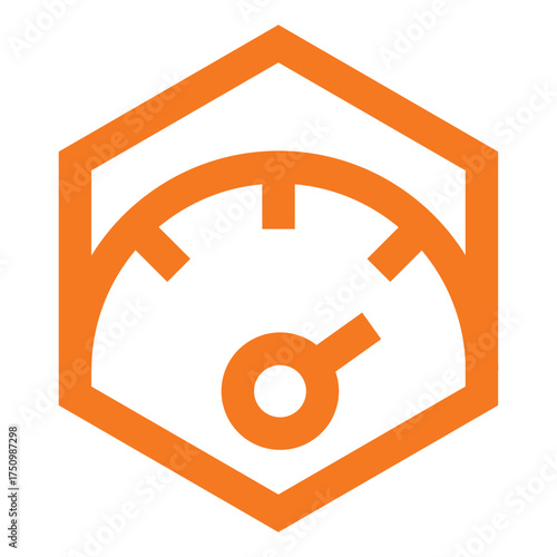 Total energy icon vector showing speed meter symbol for calories and energy value on food packaging.
