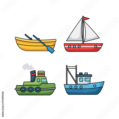 Diverse Collection of Boats and Ships in Various Styles and Sizes