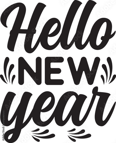 Hello new year svg