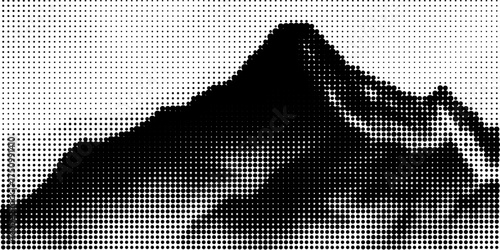 Grunge halftone gradient background. Faded grit noise texture. White and black sandy wallpaper. Retro pixelated backdrop. Anime or manga style comic overlay