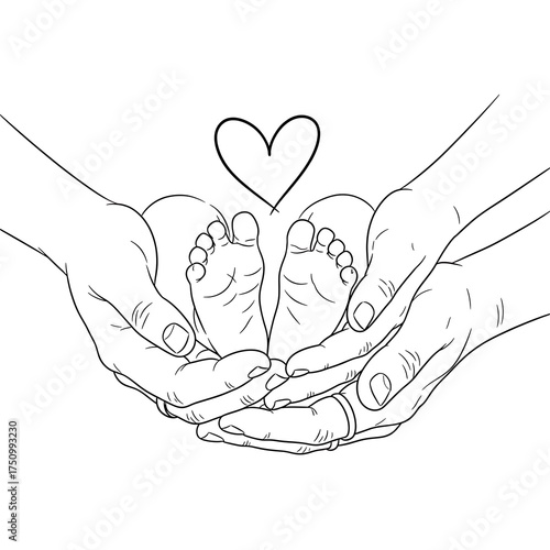 Tiny Feet, Big Love - A Newborns Embrace in Gentle Hands.