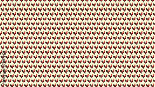 Rooster Repeating Pattern Illustration Rooster Animal Pattern Seamless Texture Background