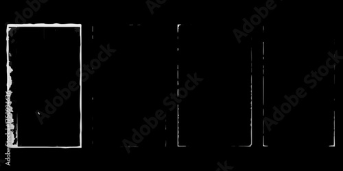 Abstract black background with distressed white borders and vertical lines creating a textured grunge effect