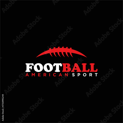 American Football logo vector with dark background