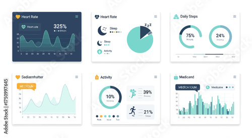 Collection of Modern Data Visualization Charts and Graphs.