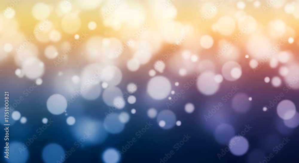Obraz premium Soft bokeh lights gradient background with warm and cool tones