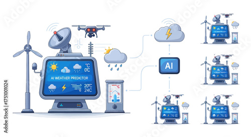Advanced Weather Monitoring System with AI and Drone Technology.