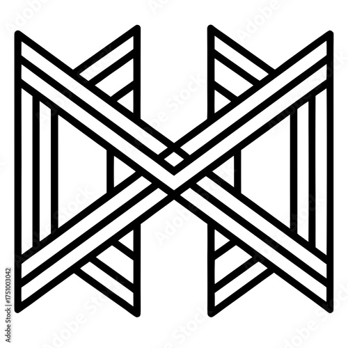 Geometric pattern, a modern and abstract design with symmetrical shapes and clean lines for creative projects