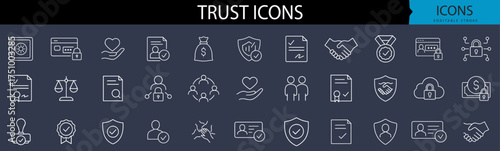 Trust Icons – Security, Reliability, Partnership & Verification Symbols