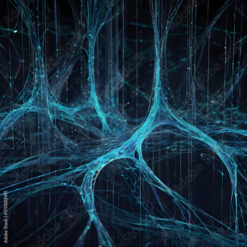 Intricate digital artwork showcasing neural networks. Capturing the beauty and complexity of the human brain, with a captivating display of interconnected pathways.