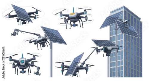 Drones with Solar Panels: Futuristic Energy Solutions.