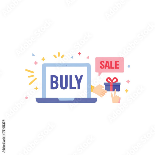 Exciting Online Shopping Sale with Gift and Laptop Purchase