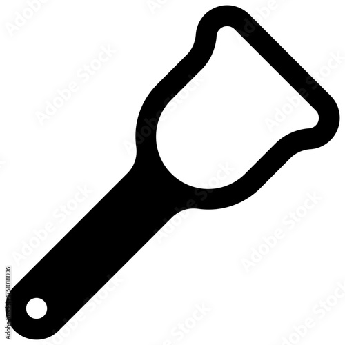 Thistle tube. Outlined stroke vector icon with black-filled details.