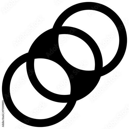 Watch glass. Outlined stroke vector icon with black-filled details.