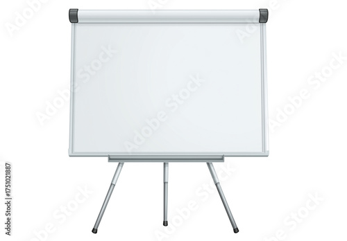 Blank easel board is ready for a presentation in a bright conference room during a business meeting in the afternoon Generative AI