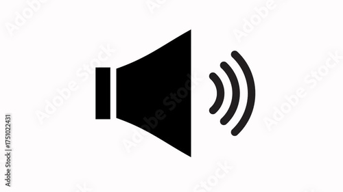 megaphone icon animation simple  flat