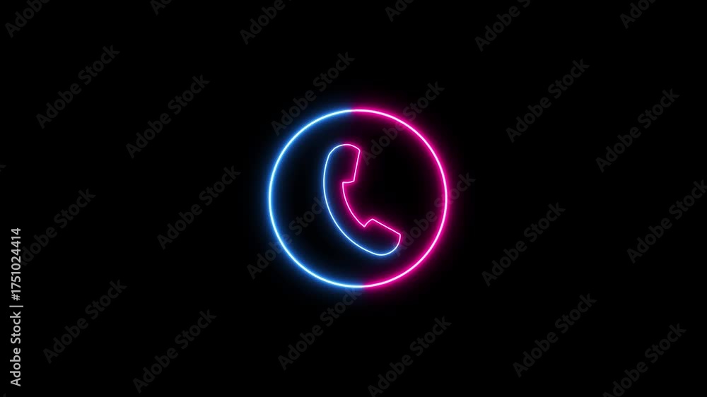 custom made wallpaper toronto digitalPhone call with various styles.Green neon on black background with green light