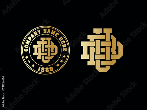 DBU luxury initial monogram clothing brand, logomonogram logo, Monogram collection letter dbu, interlock, modern style good for brand, clothing, apparel, streetwear, baseball, basketball, football