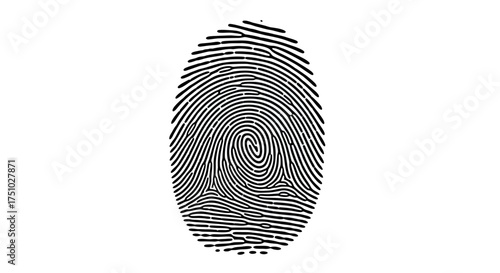 Detailed fingerprint pattern illustration revealing identity and unique features