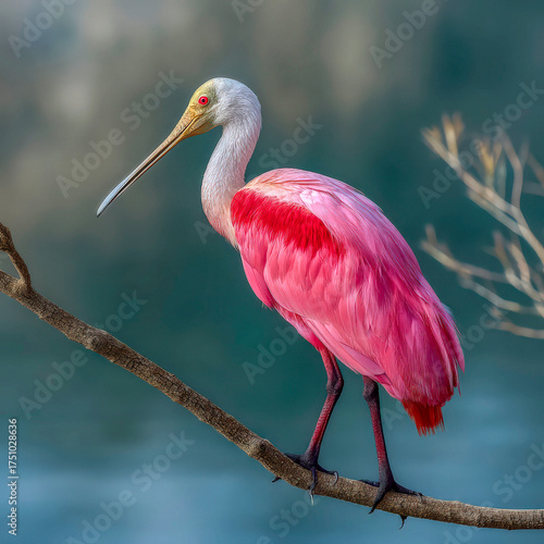 Roseate spoonbill oil painting