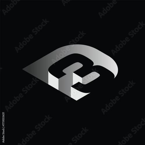 3D Logo Design. Minimalist and Modern. Vector illustration