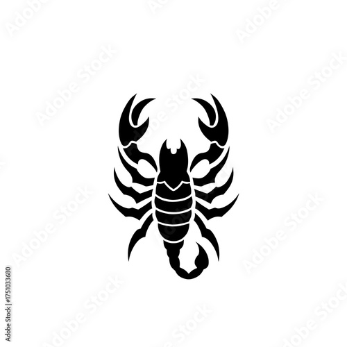 Silhouette Scorpion Vector Design - Tribal Style Animal Illustration
