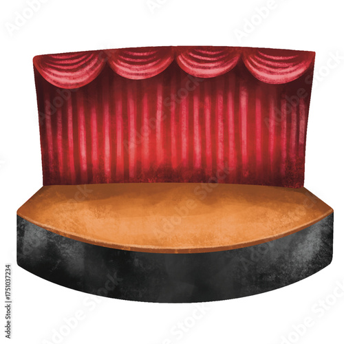 Watercolor cinema stage⁠
