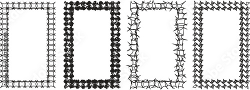 Abstract frames borders design graphic elements background art