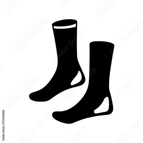 Cozy comfort two black socks with white trim for warm feet and relaxation