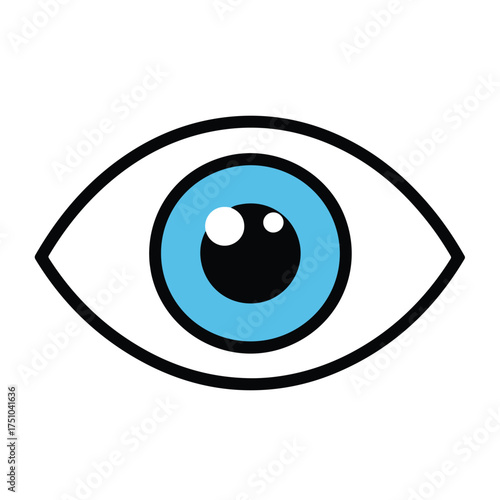 Minimalist Human Eyeball Illustration: A Simple Glimpse into Vision
