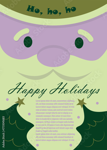 Retro Santa Christmas Card Design