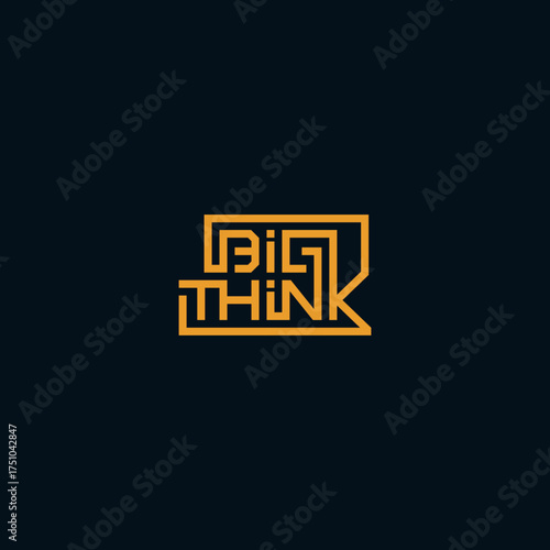 Big think connected text logo.