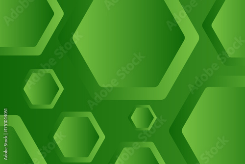 Green hexagon background, pattern, hexagon wallpaper. Vector illustration.