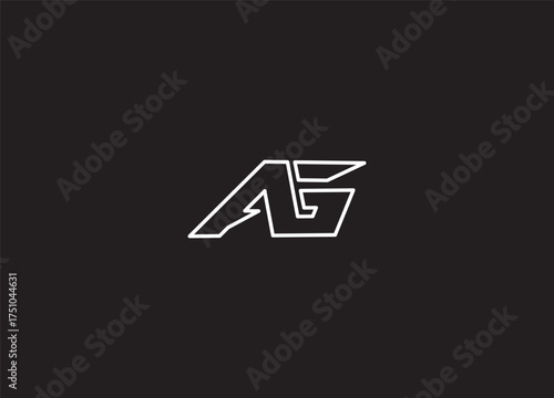 AG creative initial logo design and abstract logo