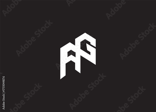 AG creative initial logo design and abstract logo