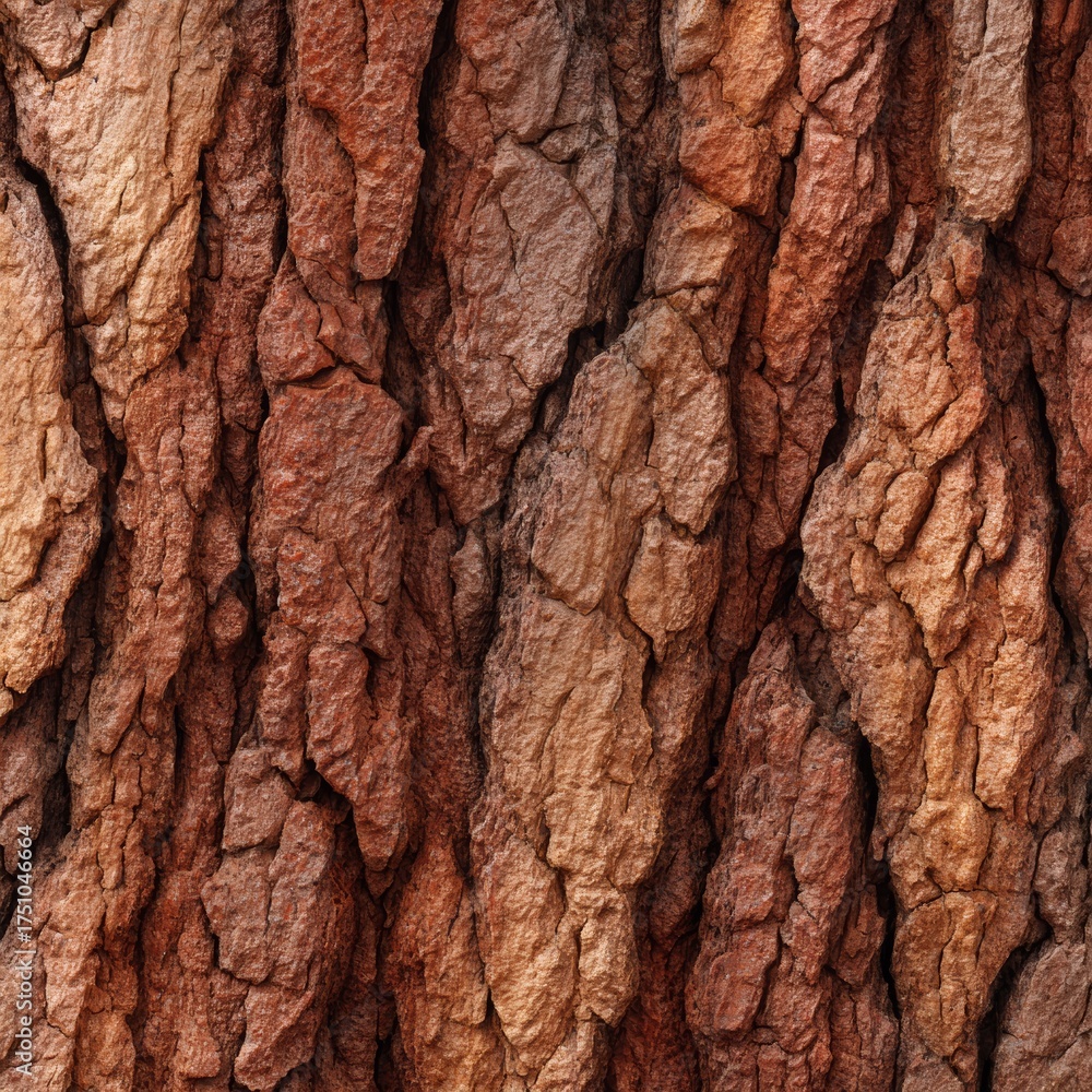 Obraz premium Close-up image of a textured tree bark with a beautiful, rugged appearance