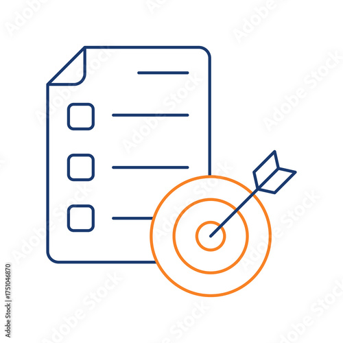 Mission Colored Line Icon Vector Illustration