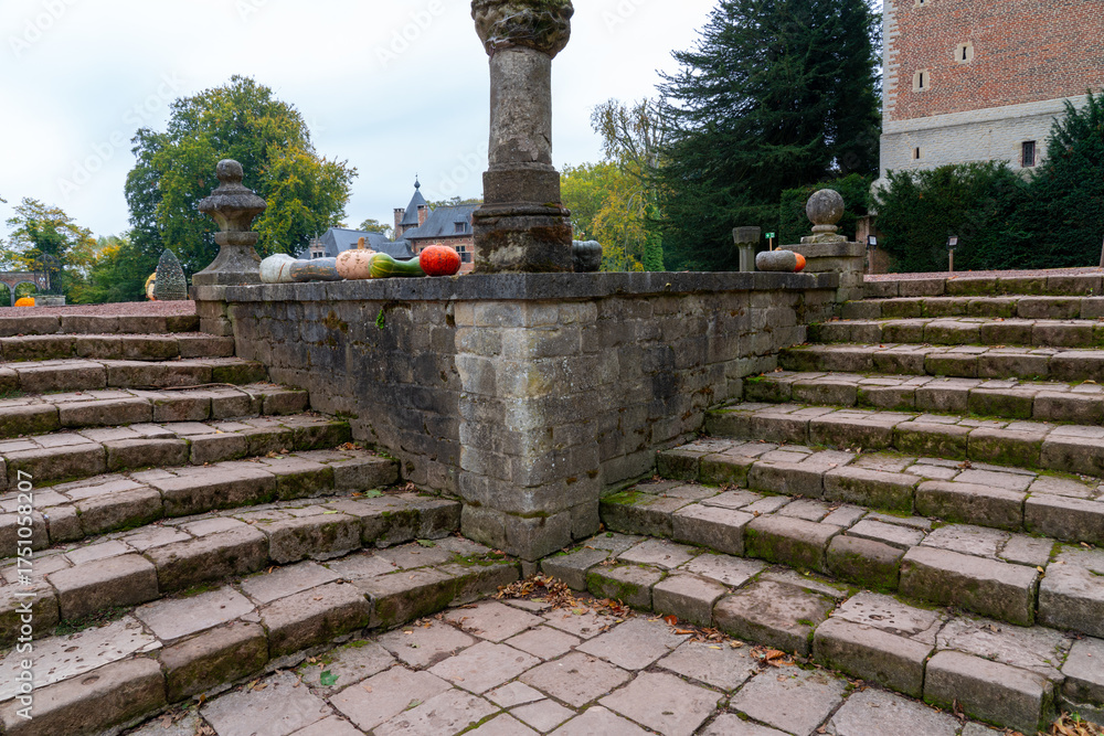 Fototapeta premium Old stone staircase in the park