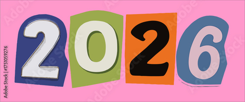 colorful cutout numbers 2026