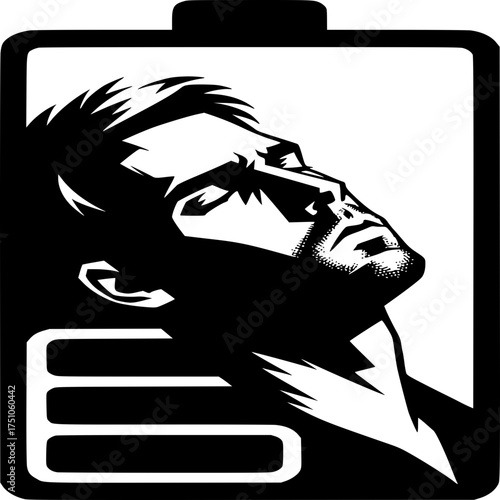 Energy Recharge: A man appears inside a battery icon, expressing a sense of revitalisation and recharging. The design captures the power of rest and renewal.
