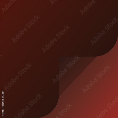 Dark Red Paper Corner Fold Overlay with Lighter Red Underside vector illustration