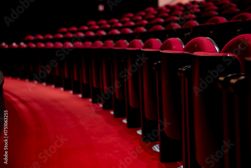An Elegant and Stylish Red Theater Seating Arrangement for a Memorable Experience