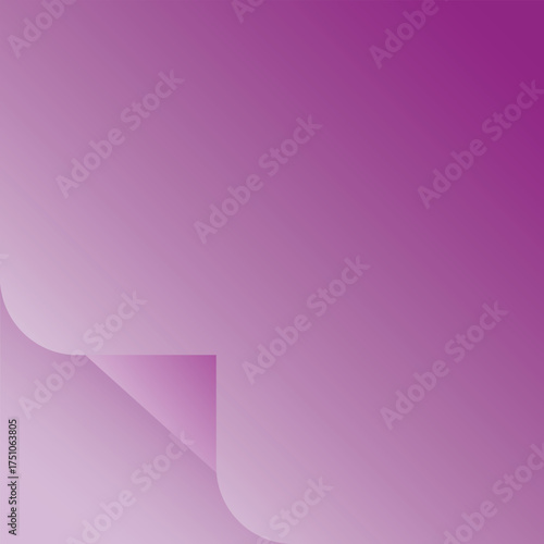 Pink Gradient Paper Curl Effect with White Background Keywords: pink, gradient, paper, curl, corner, white background, copy space, blank, empty