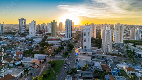 Bild auf Leinwand Centro da Cidade de Campo Gradne, MS, Brasil