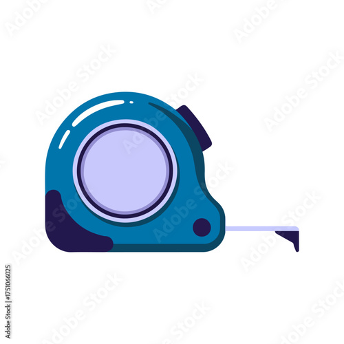 blue measuring tape vector icon