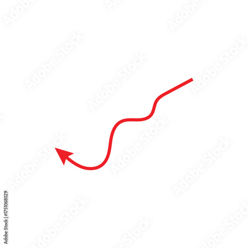Red arrow graph line up