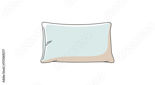 Soft slumber rectangular cushion illustration for relaxation and comfort concept design  bringing serenity and a peaceful touch to your bedtime