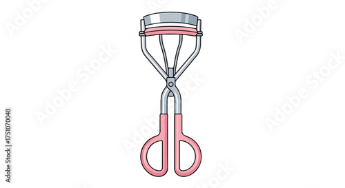 Charming Eyelash Curler Illustration: Enhancing Beauty with Precision and Elegance for Striking Eye Makeup Applications