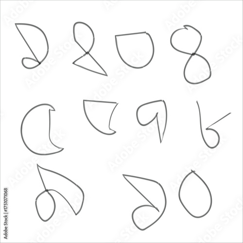 Hand drawing illustration with sketch style on white background for creative and artistic designs