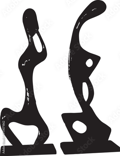 black silhouette of a white cat
